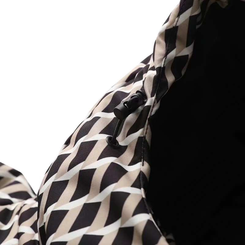 Pikowana kurtka puchowa z paskiem dla kobiet 8