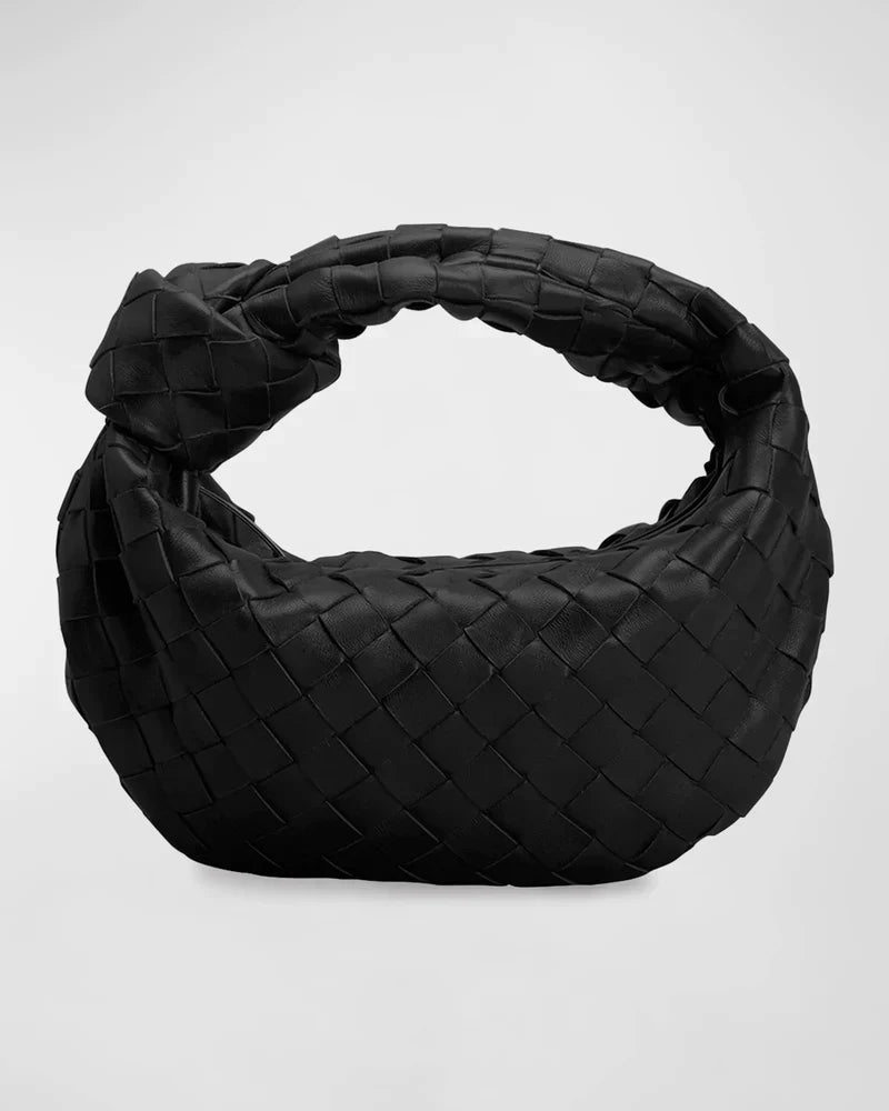 Pleciona torebka damska ze sztucznej skóry - stylowa torba hobo w kształcie węzła1