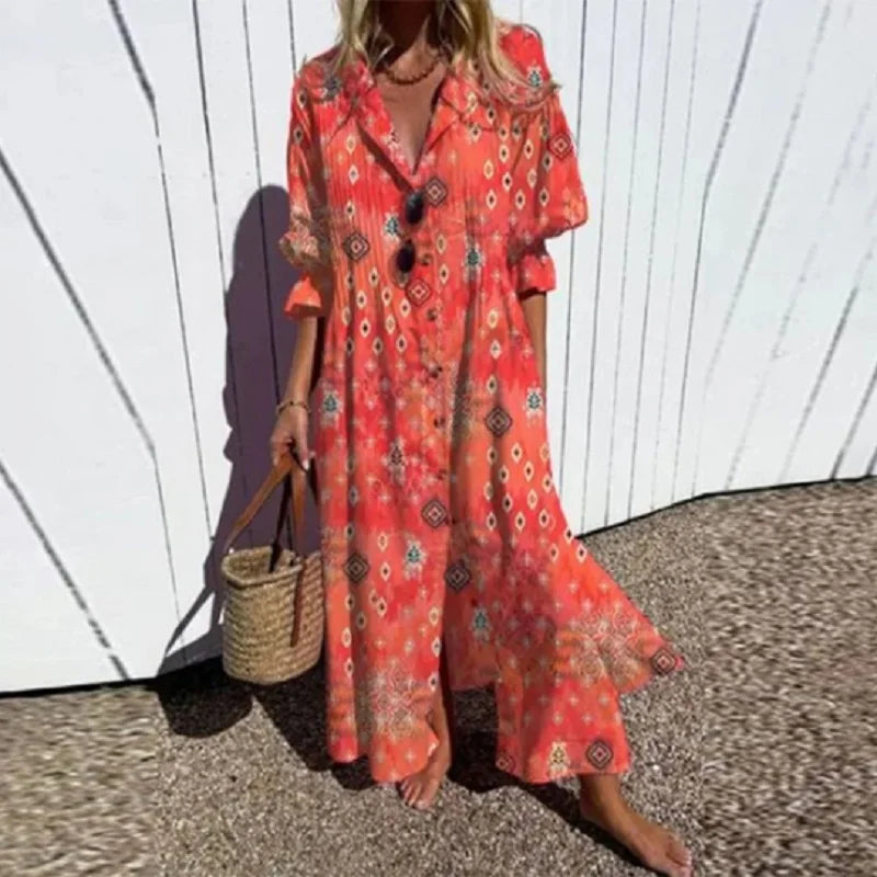 Damska Sukienka Boho – Zwiewny Krój i Letnia Swoboda