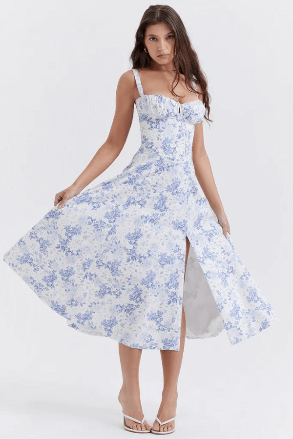 Romantyczna sukienka damska z kwiatowym wzorem – Feminine Chic