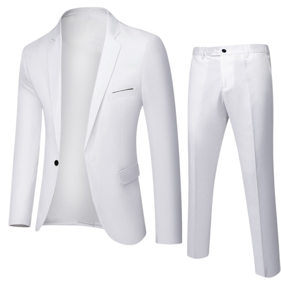 3-częściowy garnitur formalny z wyciętymi klapami dla mężczyzn 6