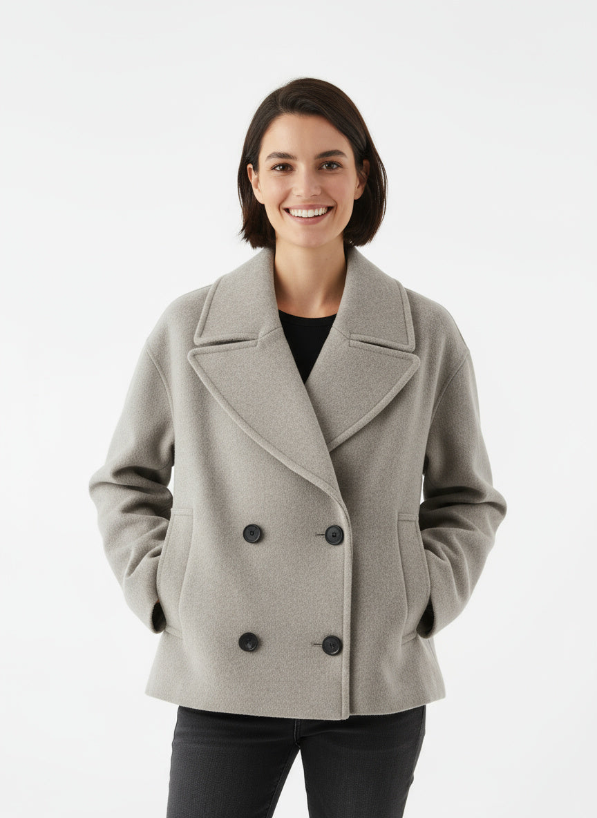 ALBA | PŁASZCZ DAMSKI | SZEROKIE KLAPKI I KLASYCZNA ELEGANCJA 0