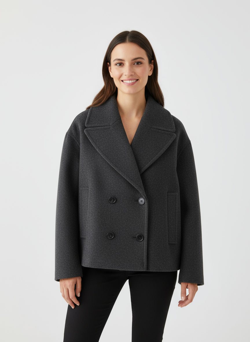 ALBA | PŁASZCZ DAMSKI | SZEROKIE KLAPKI I KLASYCZNA ELEGANCJA 4