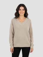 ALTHEVIA | DAMSKI SWETER Z DEKOLTEM W SEREK – MIĘKKA TEKSTURA I ELEGANCKA WSZECHSTRONNOŚĆ 0