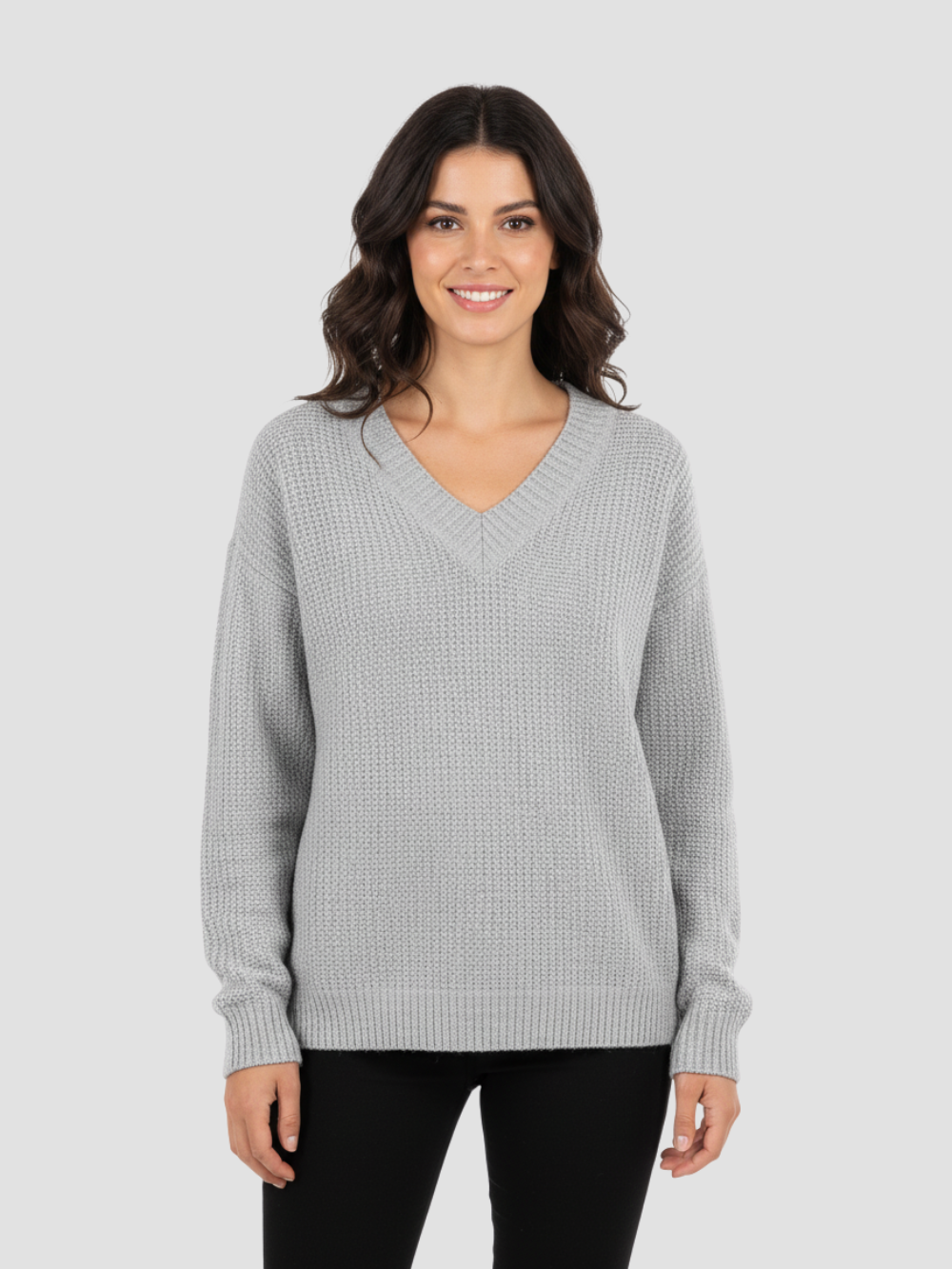 ALTHEVIA | DAMSKI SWETER Z DEKOLTEM W SEREK – MIĘKKA TEKSTURA I ELEGANCKA WSZECHSTRONNOŚĆ 8