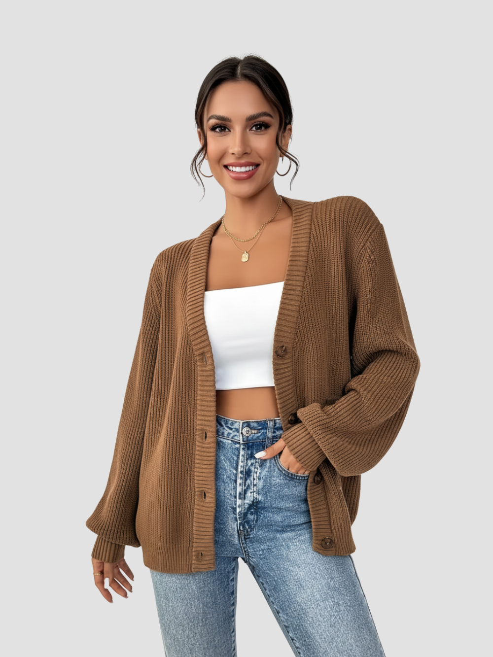 ARELISE | DAMSKI DZIANINOWY KARDIGAN – PRZYJEMNA TEKSTURA I NIEWYMUSZONY STYL 4