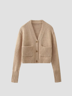 BELINDA | KARDIGAN DAMSKI | MIĘKKI DZIANINOWY Z KIESZENIAMI 0