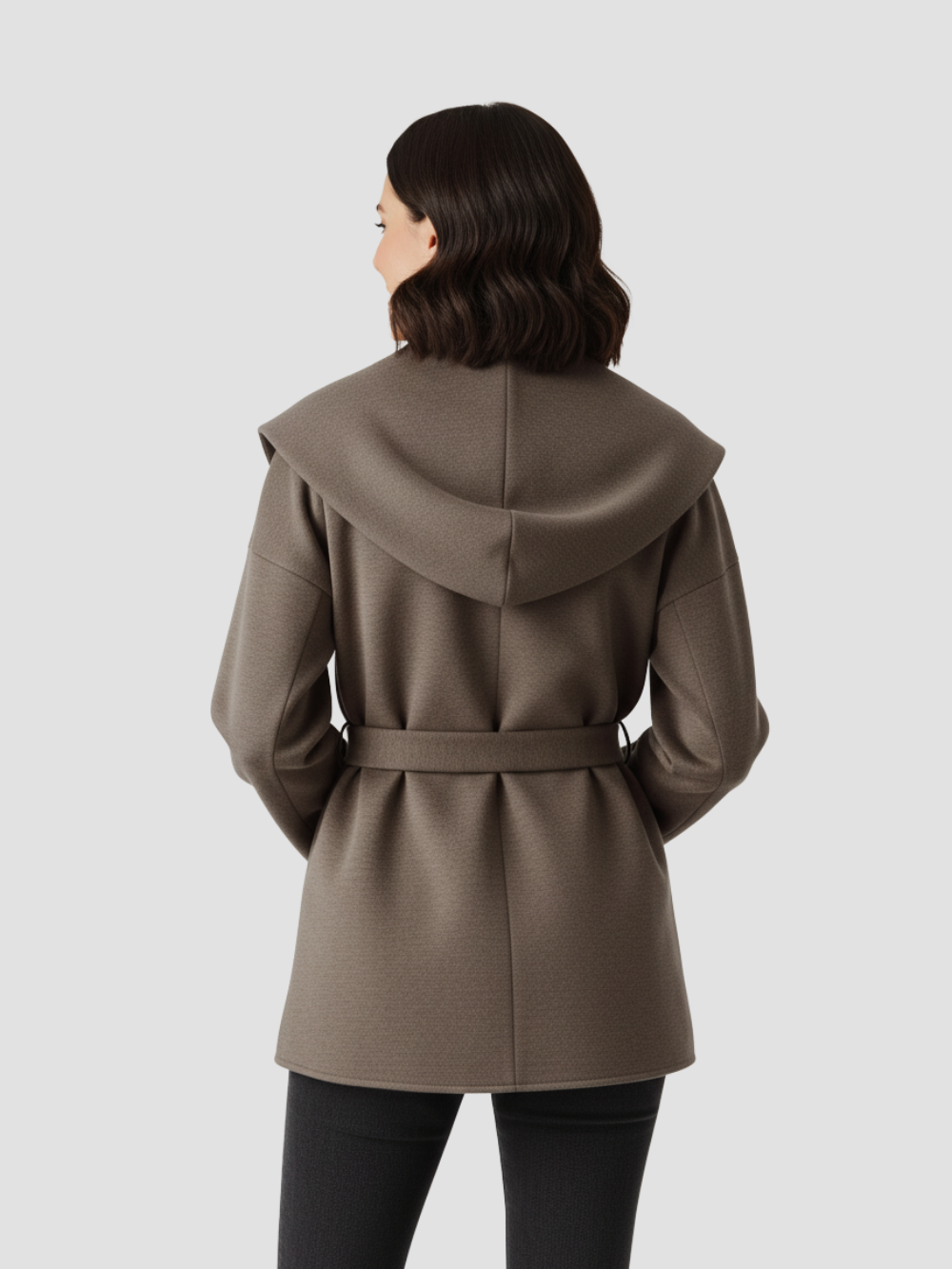 BELTRANA | KURTKA Z PASKIEM I KOŁNIERZEM Z KOPERTĄ – SUBTELNE CIEPŁO I NATURALNA WYRAFINOWANA 5