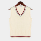 Bezrękawnik sweterkowy z kontrastowym wykończeniem dla mężczyzn 5