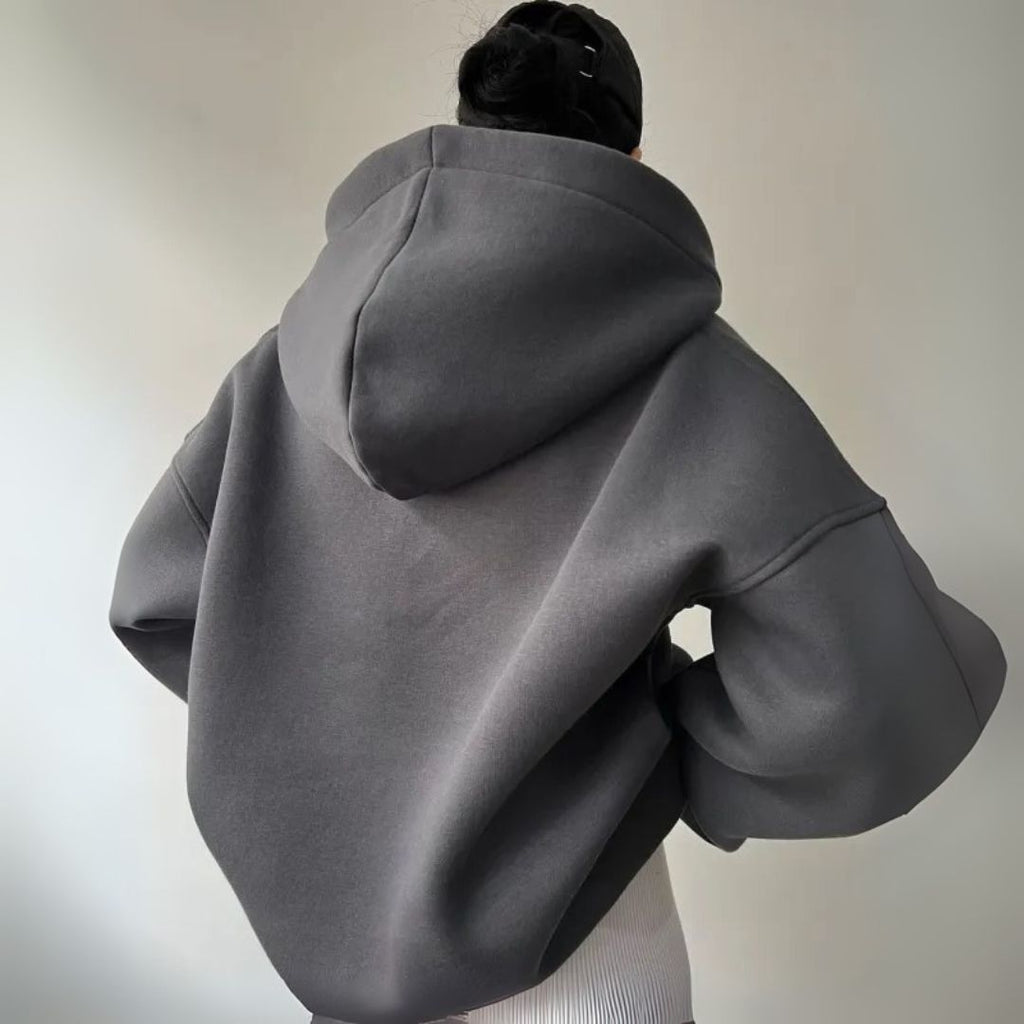 Bluza z kapturem i rozcięciem w serek dla kobiet 3