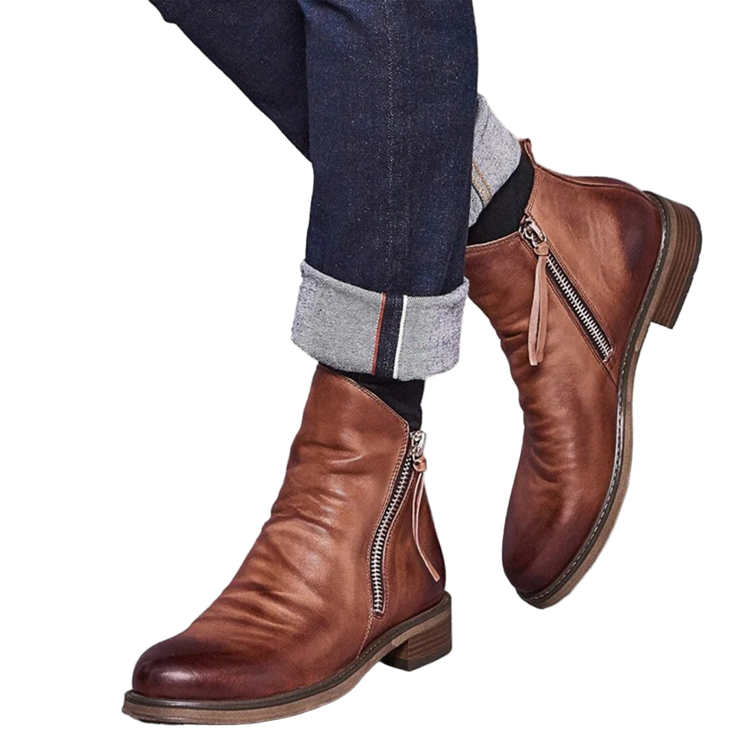 Botki zapinane z boku na niskim obcasie dla mężczyzn 2