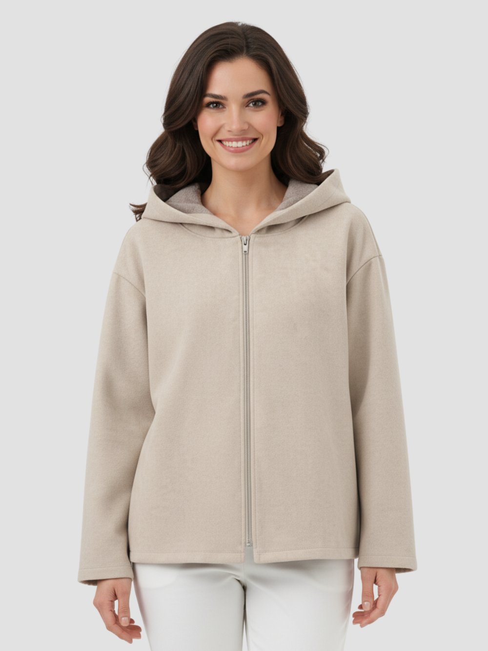 CATALINA | BLUZA Z ROZPINANYM NA ZAMEK BLUZĄ | LUŹNY I PONADCZASOWY KRÓJ 0