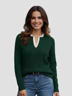 CLARA | SWETER DAMSKI | PRĄŻKOWANE DETALE I PONADCZASOWY STYL 3