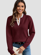 CLARA | SWETER DAMSKI | PRĄŻKOWANE DETALE I PONADCZASOWY STYL 5