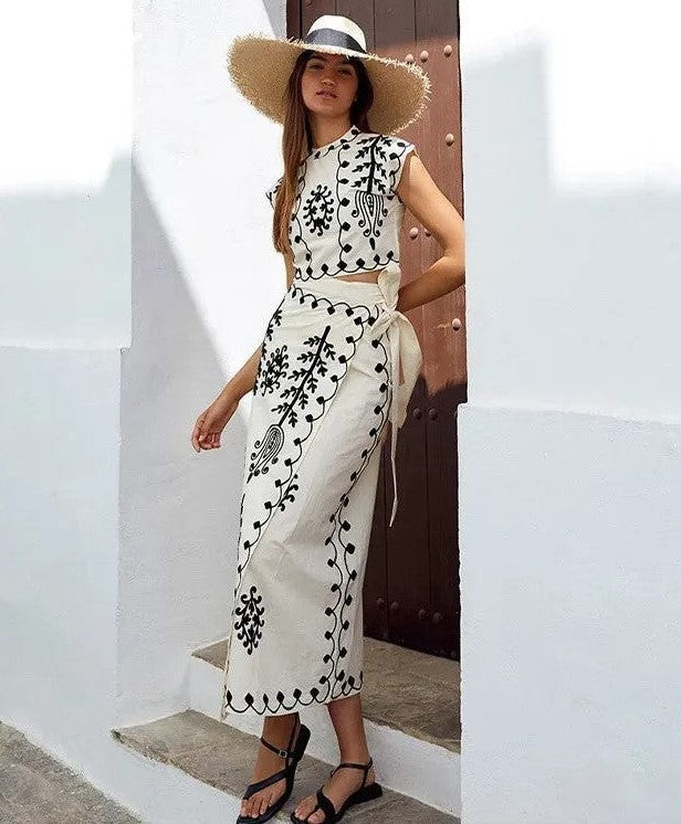 Camilla™ | Zestaw z nadrukiem, top i spódnica 1