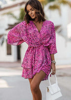 Carmen | Żywa, kolorowa sukienka z falbanką 2