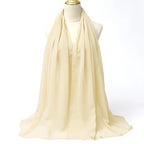 Chusta hidżabowa z szyfonu z przezroczystym wykończeniem dla kobiet 5