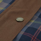 Ciepła kurtka w kratę dla kobiet z miękkim kołnierzem ze sztucznego futra 5