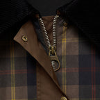 Ciepła kurtka w kratę dla kobiet z miękkim kołnierzem ze sztucznego futra 6