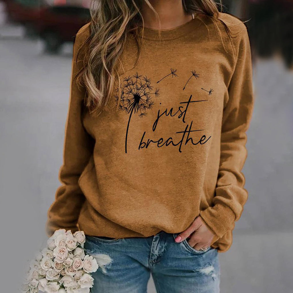 Damska bluza z motywem „Just Breathe” - wygodna i inspirująca na co dzień
