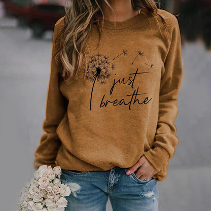 Damska bluza z motywem „Just Breathe” - wygodna i inspirująca na co dzień