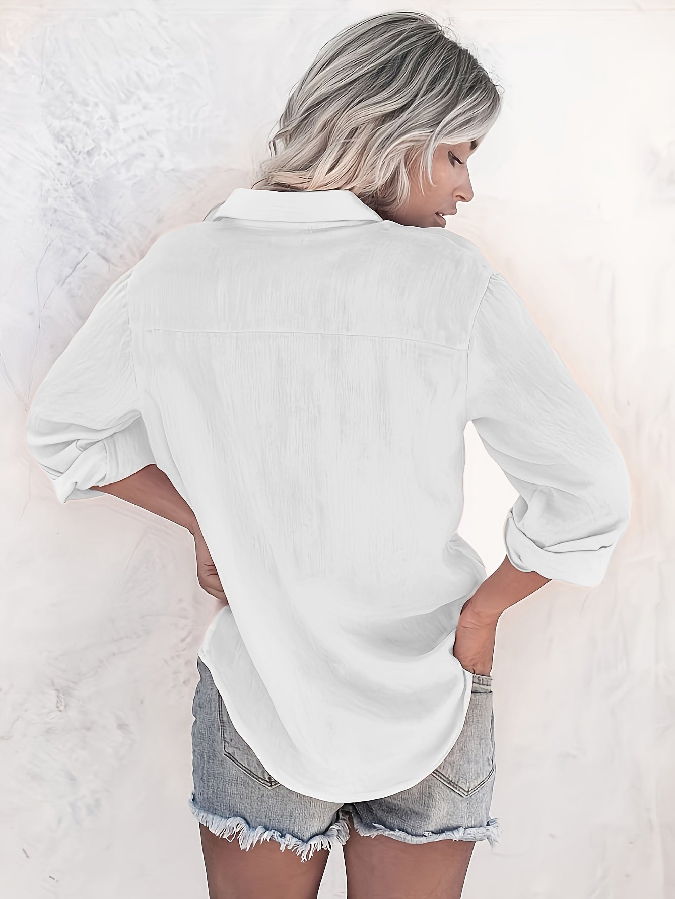 Damska bluzka koszulowa | Przewiewny oversizowy wygląd dla nowoczesnej lekkości | Amelie