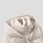 Damska kurtka z podszewką i paskiem | Krótkie okrycie wierzchnie z kapturem 6