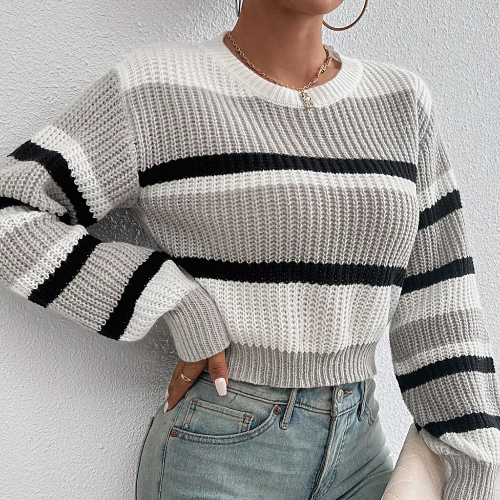 Damski Sweter w Paski – Komfort i Styl na Co Dzień