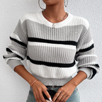 Damski Sweter w Paski – Komfort i Styl na Co Dzień