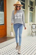 Damski sweter z nadrukiem ust – Modny i Wygodny