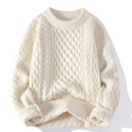 Damski sweter z dzianiny z wzorem w kable - Przytulny sweter oversize