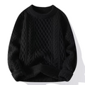 Damski sweter z dzianiny z wzorem w kable - Przytulny sweter oversize 1