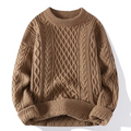 Damski sweter z dzianiny z wzorem w kable - Przytulny sweter oversize 3