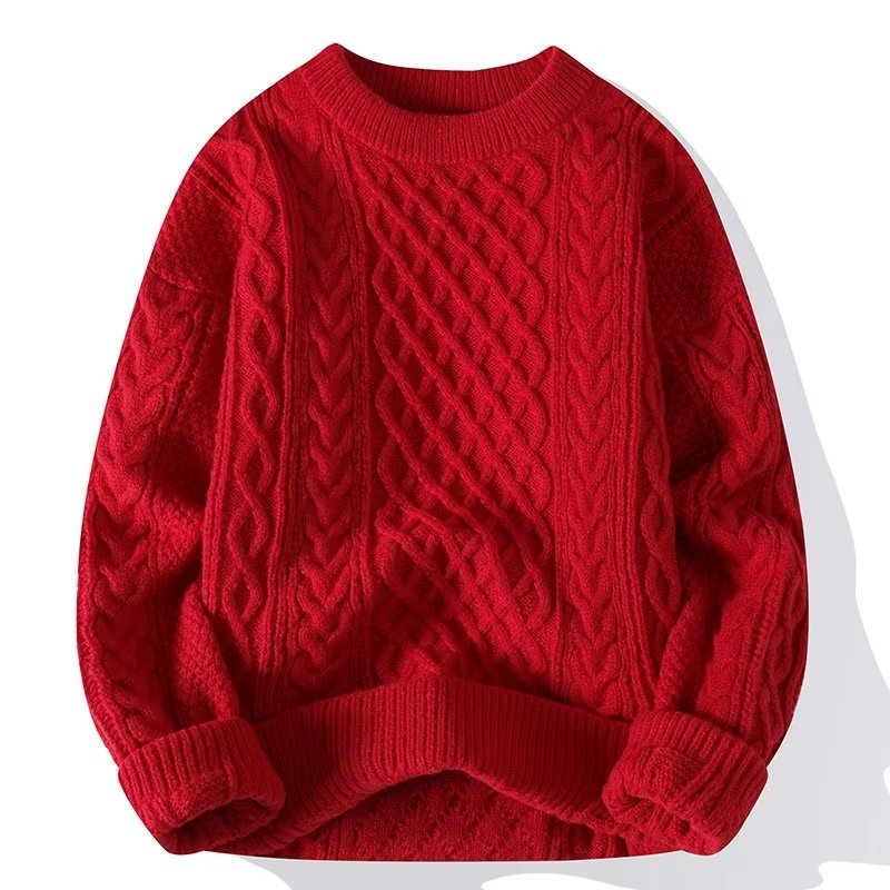 Damski sweter z dzianiny z wzorem w kable - Przytulny sweter oversize 6