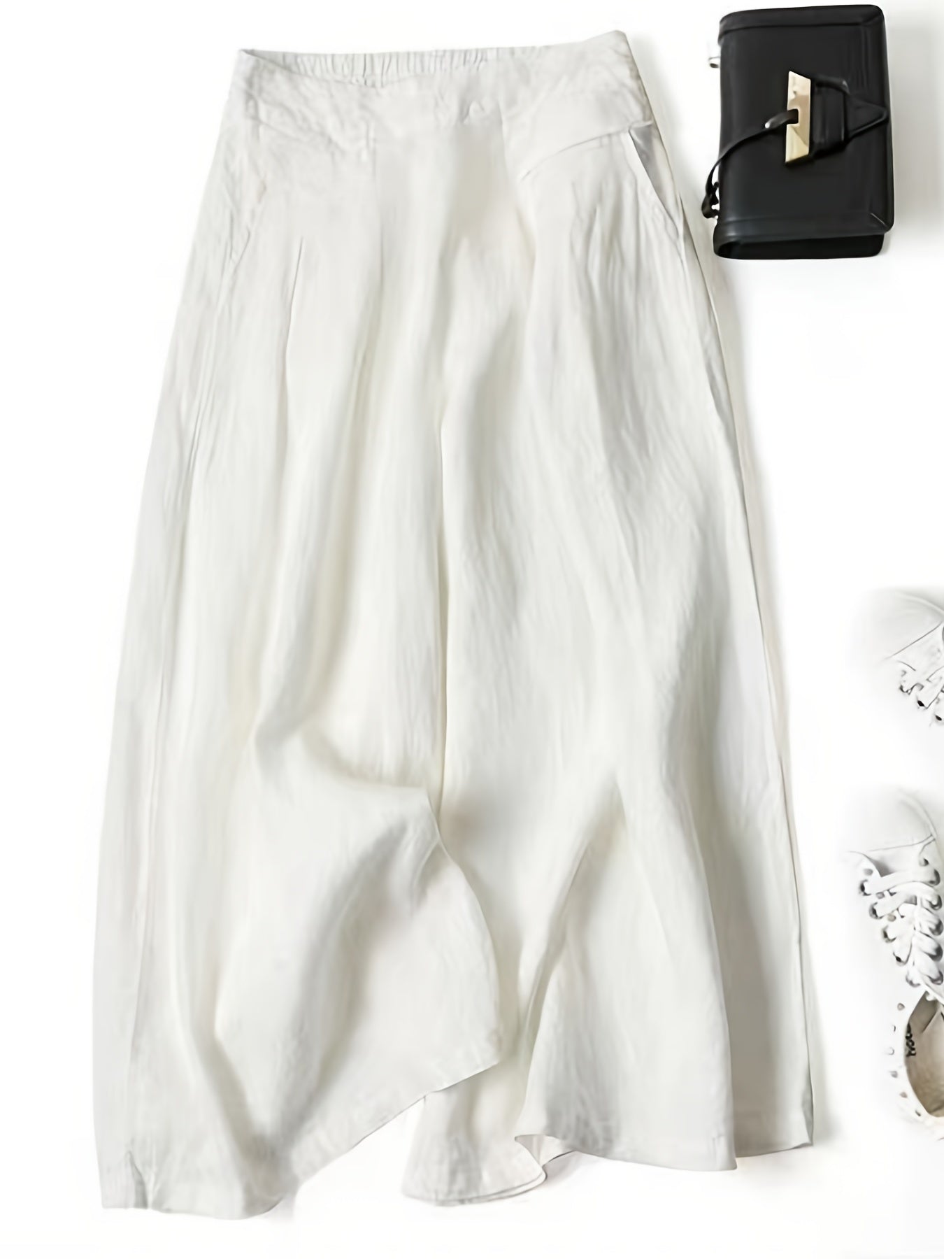 Damskie spodnie z szerokimi nogawkami | Przewiewny komfort na słoneczne dni | Pauline