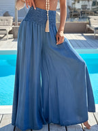 Damskie szerokie letnie spodnie | Przewiewny komfort na słoneczne dni | Siraya