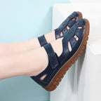 Damskie sandały letnie z zakrytymi palcami i regulowanym paskiem 3