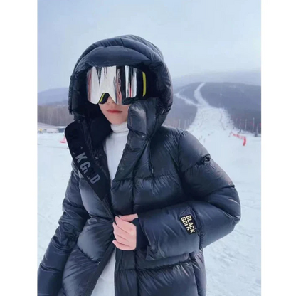 Długi, ocieplany płaszcz zimowy dla kobiet 7