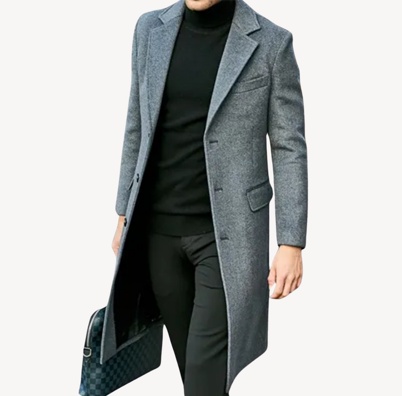 Długi zimowy płaszcz męski | Klasyczny 2
