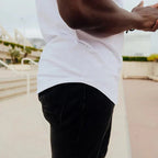 Dopasowana koszulka z krótkim rękawem męska – struktura panelowa, wyrafinowana powierzchnia 3