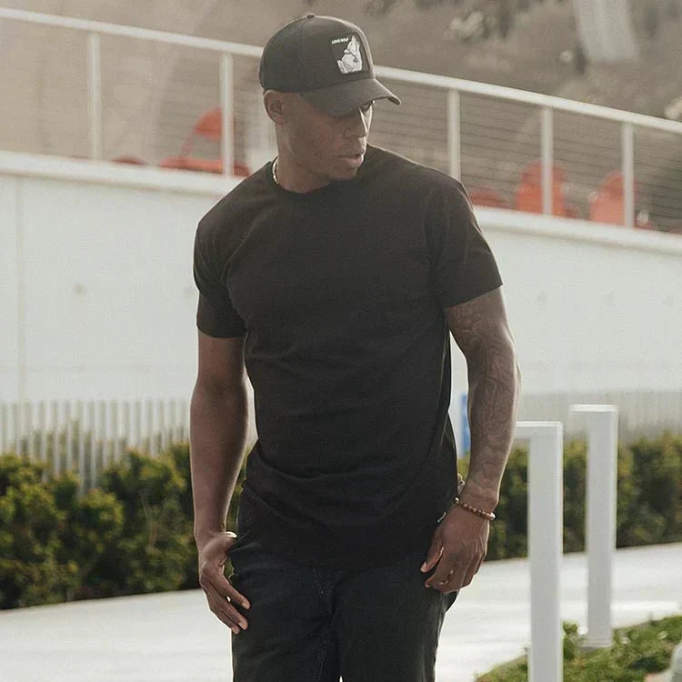 Dopasowana koszulka z krótkim rękawem męska – struktura panelowa, wyrafinowana powierzchnia 4