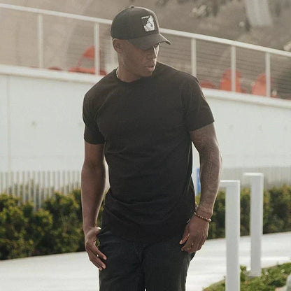 Dopasowana koszulka z krótkim rękawem męska – struktura panelowa, wyrafinowana powierzchnia 4