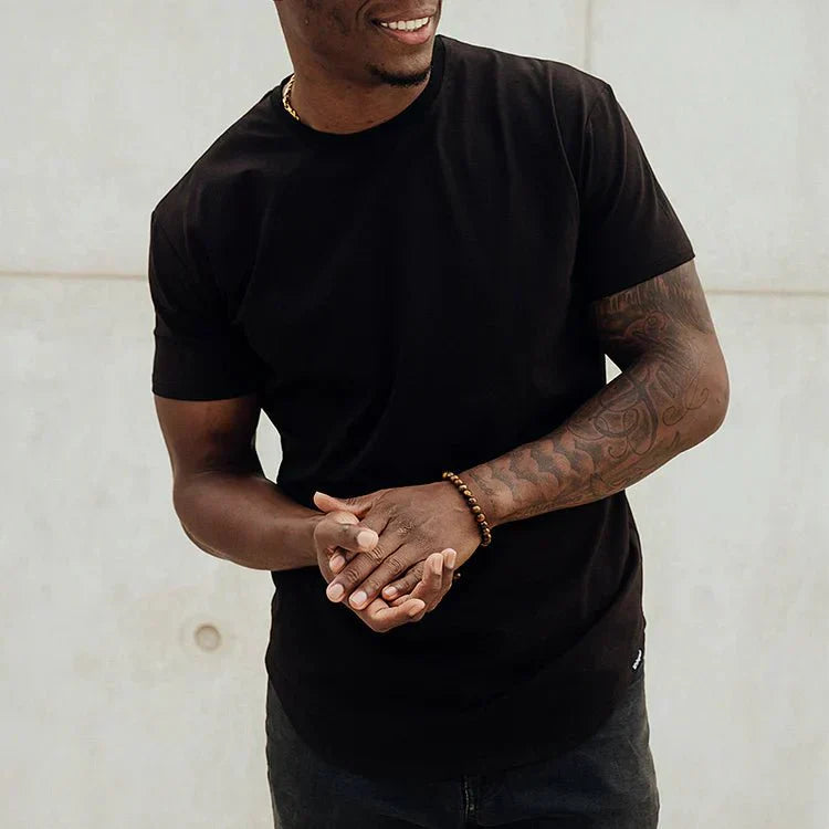 Dopasowana koszulka z krótkim rękawem męska – struktura panelowa, wyrafinowana powierzchnia 6