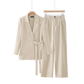 Dwuczęściowy komplet garniturowy z marynarką i paskiem dla kobiet 2