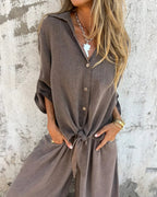 Dwuczęściowy komplet wypoczynkowy dla kobiet – teksturowana powierzchnia i luźny krój 9