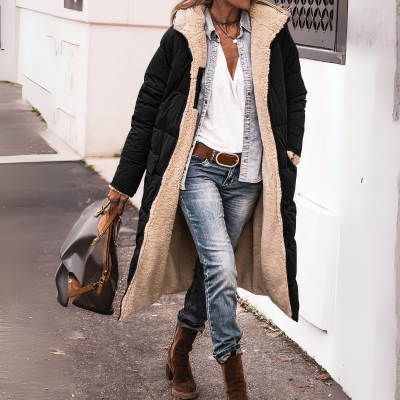 Dwustronny płaszcz typu parka dla kobiet 0