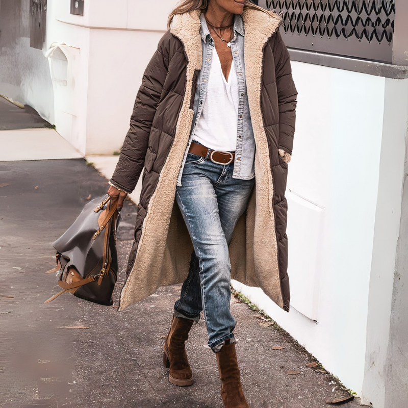 Dwustronny płaszcz typu parka dla kobiet 8