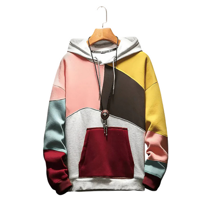 Dzianinowa bluza z kapturem z nadrukiem dla mężczyzn 2