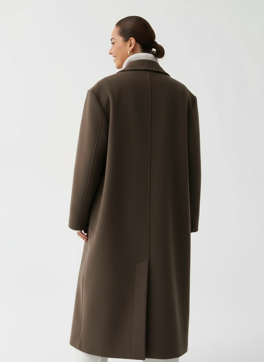 ÉLISÈNE | DŁUGI PŁASZCZ DAMSKI – CZYSTA ELEGANCJA I PONADCZASOWA SYLWETKA 2