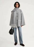 ÉMORINE | KURTKA PELERYNOWA – PONADCZASOWA WYRAFINOWANA I WSPÓŁCZESNE CIEPŁO 0